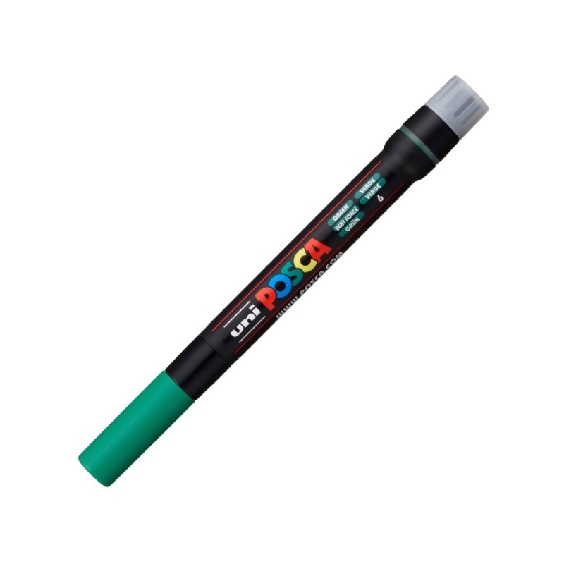 Marker pensula Uni Posca brush pcf-350 verde [2]