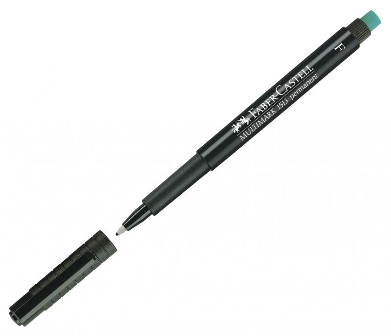 Marker permanent negru 0.6mm F Multimark Faber-Castell [2]