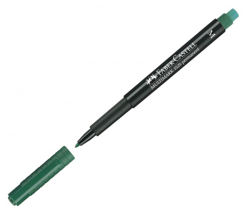 Marker permanent verde 1.0mm M Multimark Faber-Castell [2]