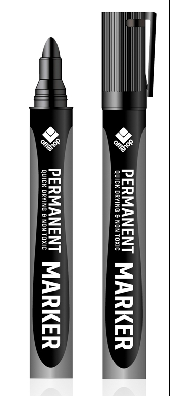 Marker permanent Offishop negru 2-4 mm [1]