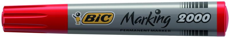 Marker permanent Bic 2000 rosu varf rotund 2.5 mm [2]