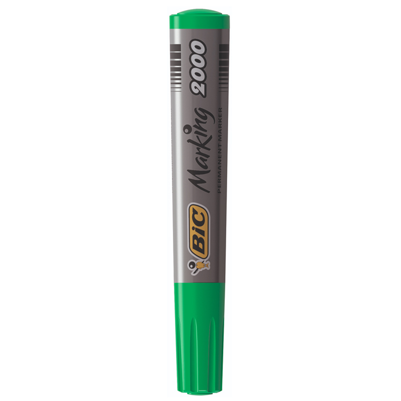 Marker permanent Bic 2000 verde varf rotund 2.5 mm [2]