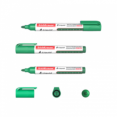 Marker pentru tabla alba cu cerneala lichida ErichKrause Liquid LW-600 culoare verde [2]