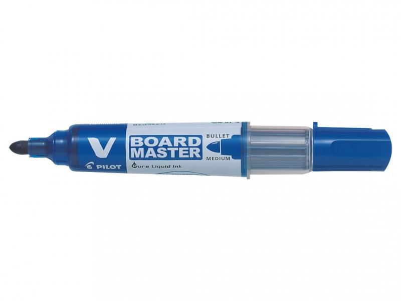Marker whiteboard albastru 6mm varf rotund Vboard Pilot [2]