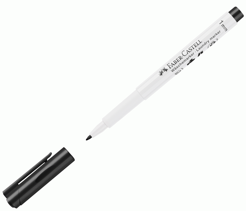 Marker textil slim negru 1 mm Faber-Castell [2]