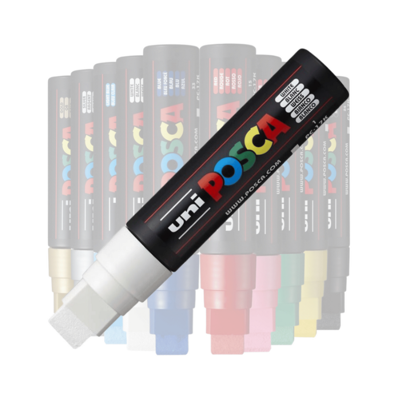 Marker Uni pc-17k Posca 15mm varf tesit alb [2]