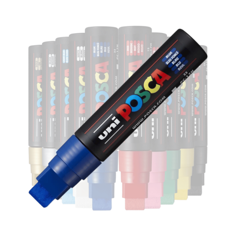 Marker Uni pc-17k Posca 15mm varf tesit albastru [2]