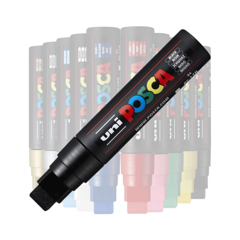 Marker Uni pc-17k Posca 15mm varf tesit negru [2]