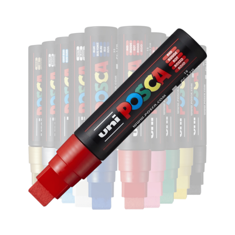 Marker Uni pc-17k Posca 15mm varf tesit rosu [2]