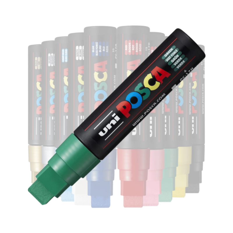 Marker Uni pc-17k Posca 15mm varf tesit verde [2]