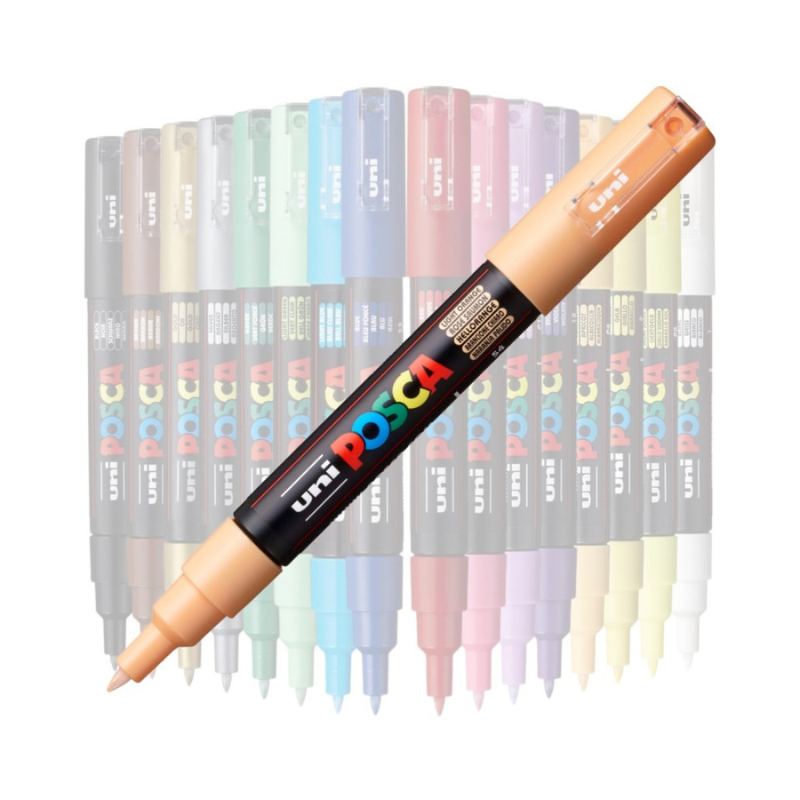 Marker Uni Posca 0.7mm portocaliu deschis [2]
