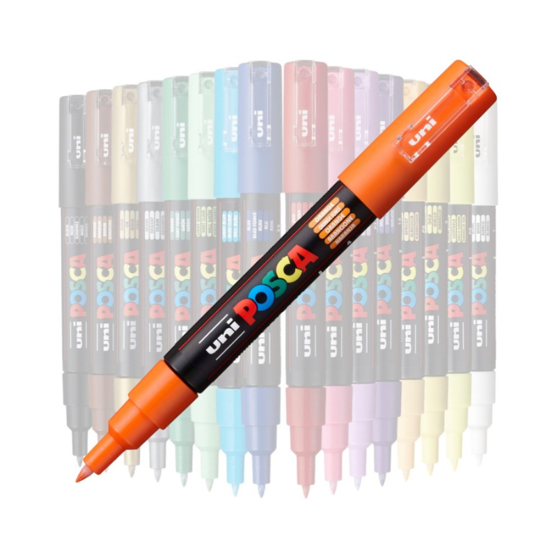 Marker Uni pc-1m Posca 0.7mm portocaliu inchis [2]