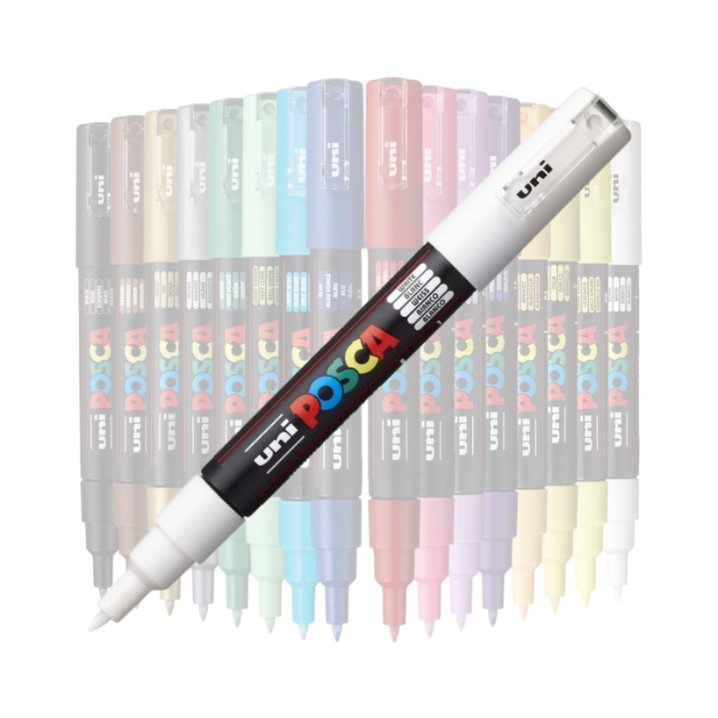 Marker Uni pc-1m Posca 0.7mm alb [2]