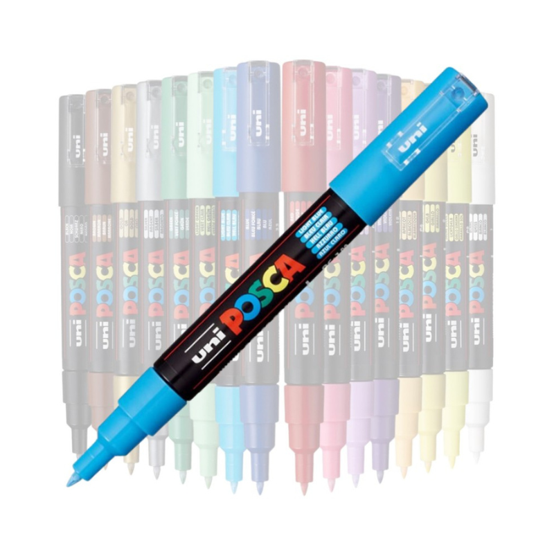 Marker Uni pc-1m Posca 0.7mm albastru deschis [2]