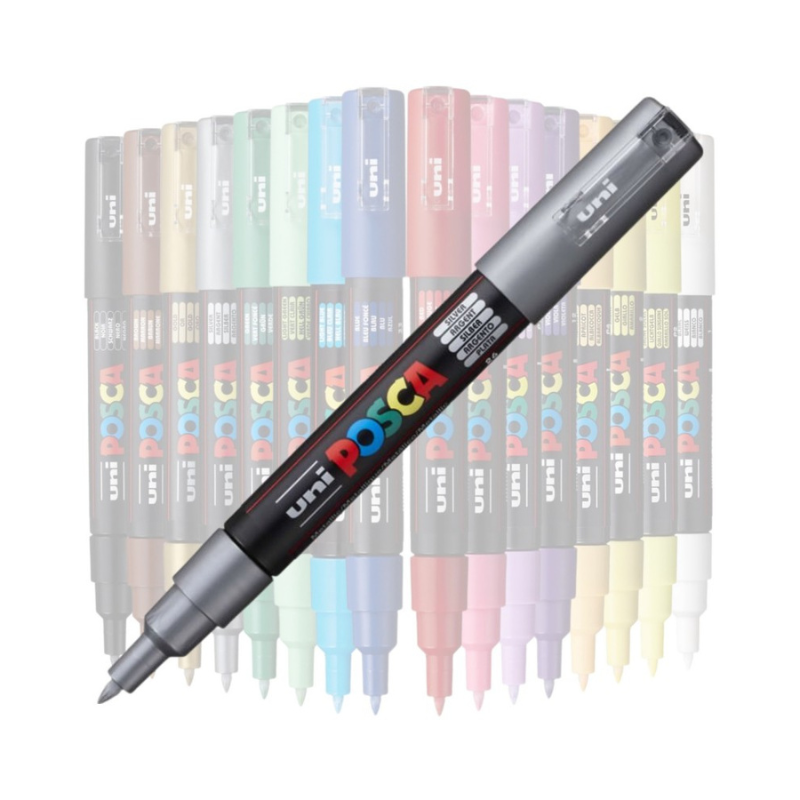 Marker Uni pc-1m Posca 0.7mm argintiu [2]