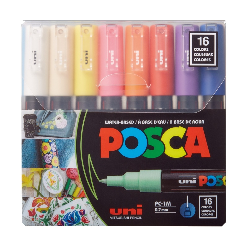 Marker Uni pc-1m Posca 0.7mm set 16 culori [3]