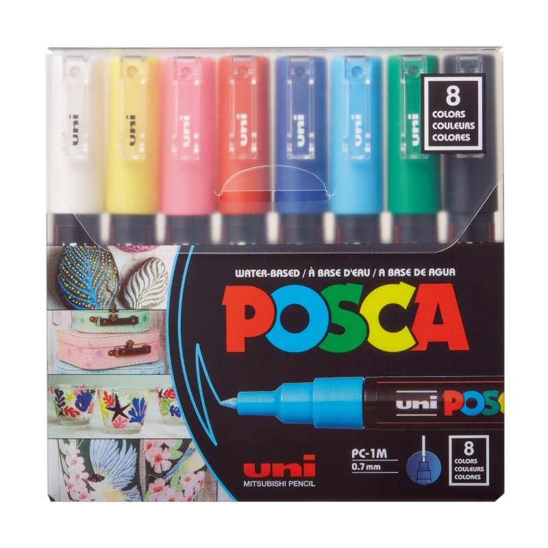 Marker Uni pc-1m Posca 0.7mm set 8 culori [4]
