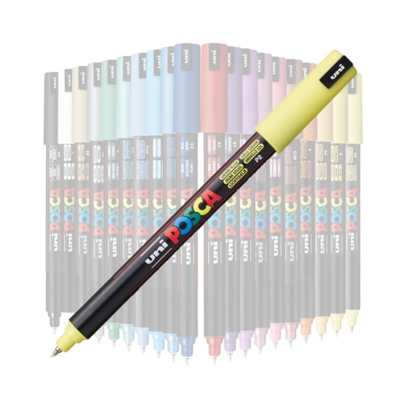 Marker Uni pc-1mr Posca 0.7mm varf fin metalic galben sunshine [2]