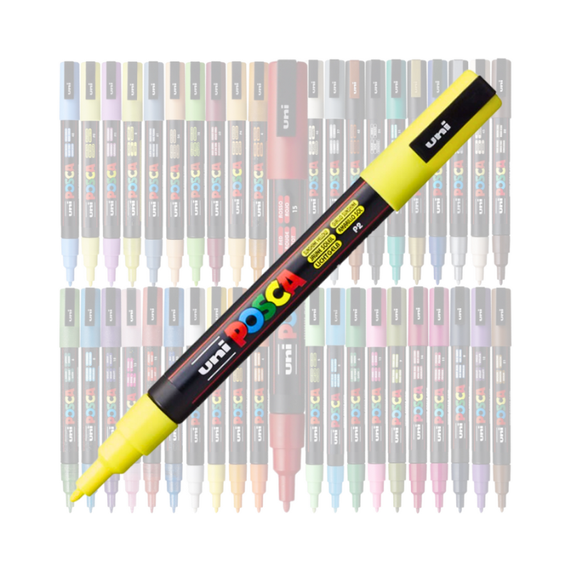Marker Uni pc-3m Posca 0.9-1.3mm galben sunshine [2]