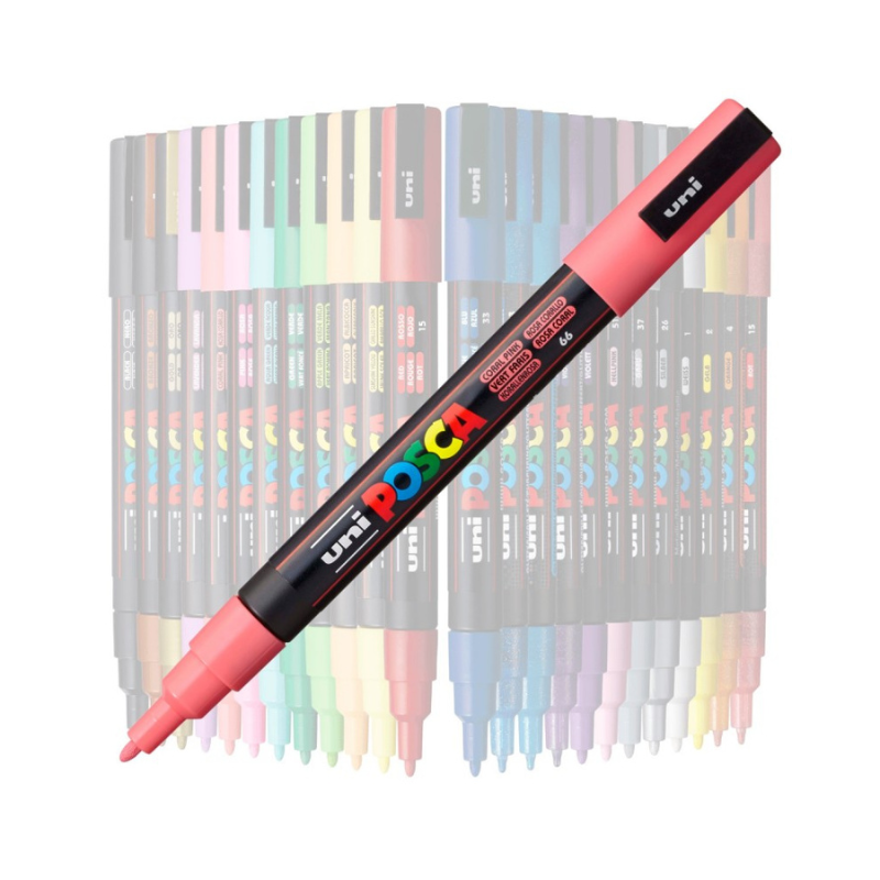 Marker Uni pc-3m Posca 0.9-1.3mm roz corai [2]