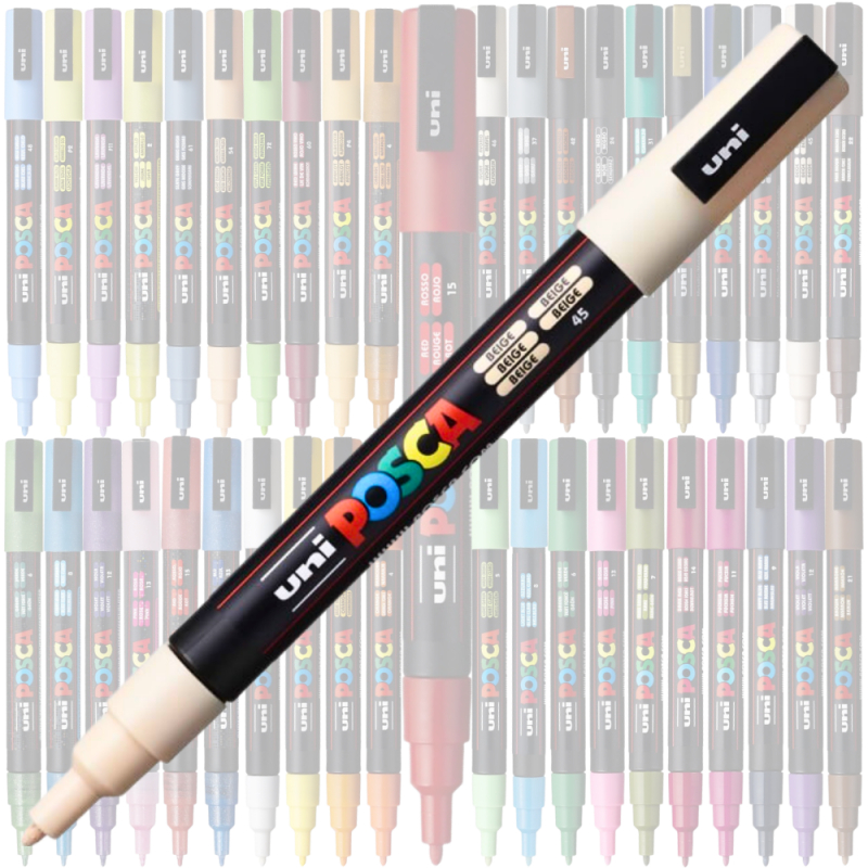 Marker UNI Posca PC-3M varf rotund 0.9-1.3mm bej [3]