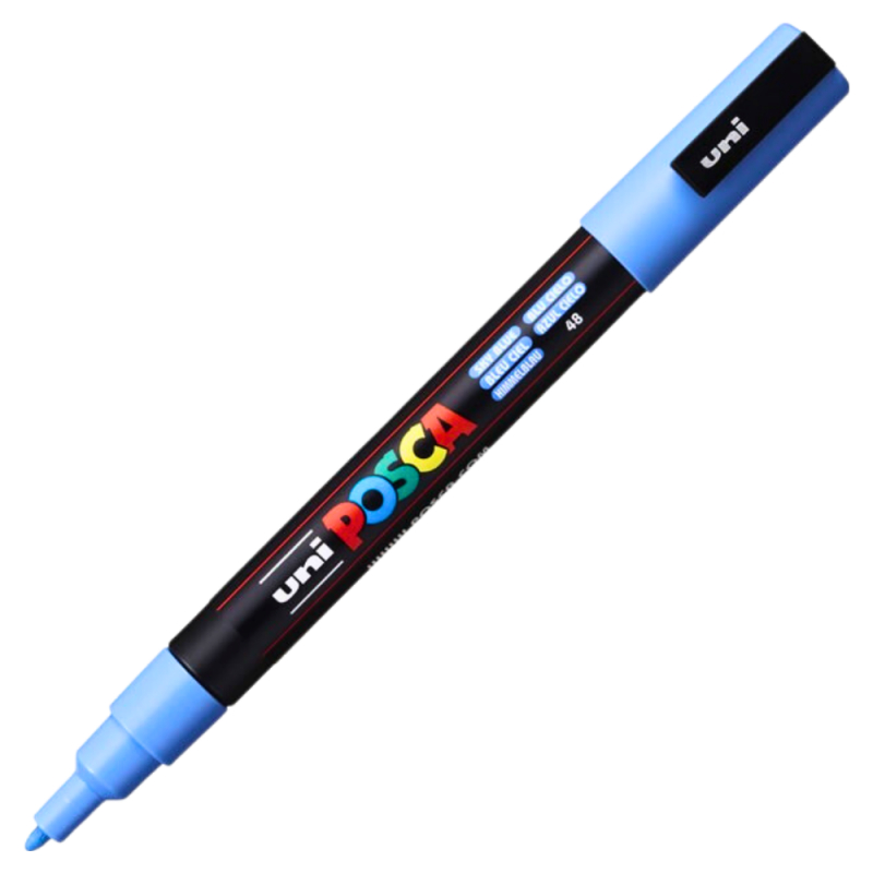 Marker UNI Posca PC-3M varf rotund 0.9-1.3mm blue [1]