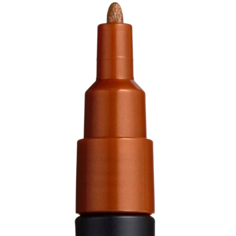 Marker UNI Posca PC-3M varf rotund 0.9-1.3mm bronz [3]