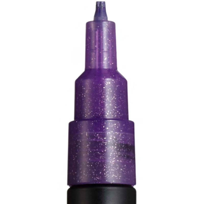 Marker UNI Posca PC-3M varf rotund 0.9-1.3mm violet sclipici [2]