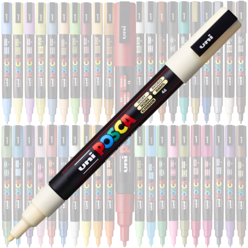 Marker UNI Posca PC-3M varf rotund 0.9-1.3mm fildes [3]