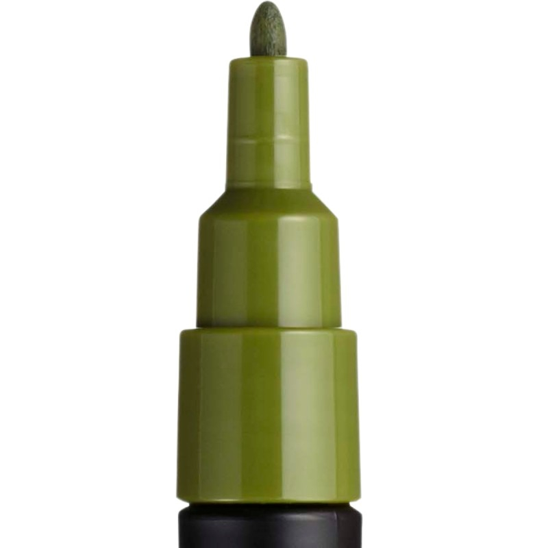 Marker UNI Posca PC-3M varf rotund 0.9-1.3mm verde masliniu [3]