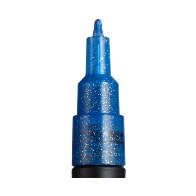 Marker Uni pc-3ml Posca 0.9-1.3mm albastru sclipici [3]