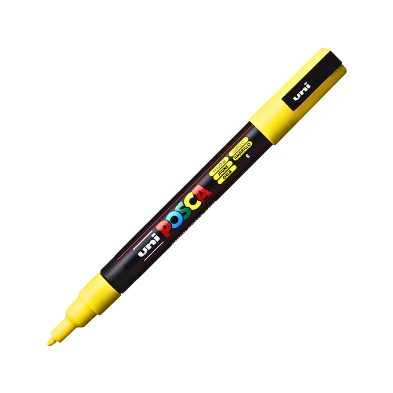 Marker Uni pc-3ml Posca 0.9-1.3mm galben sclipici [1]