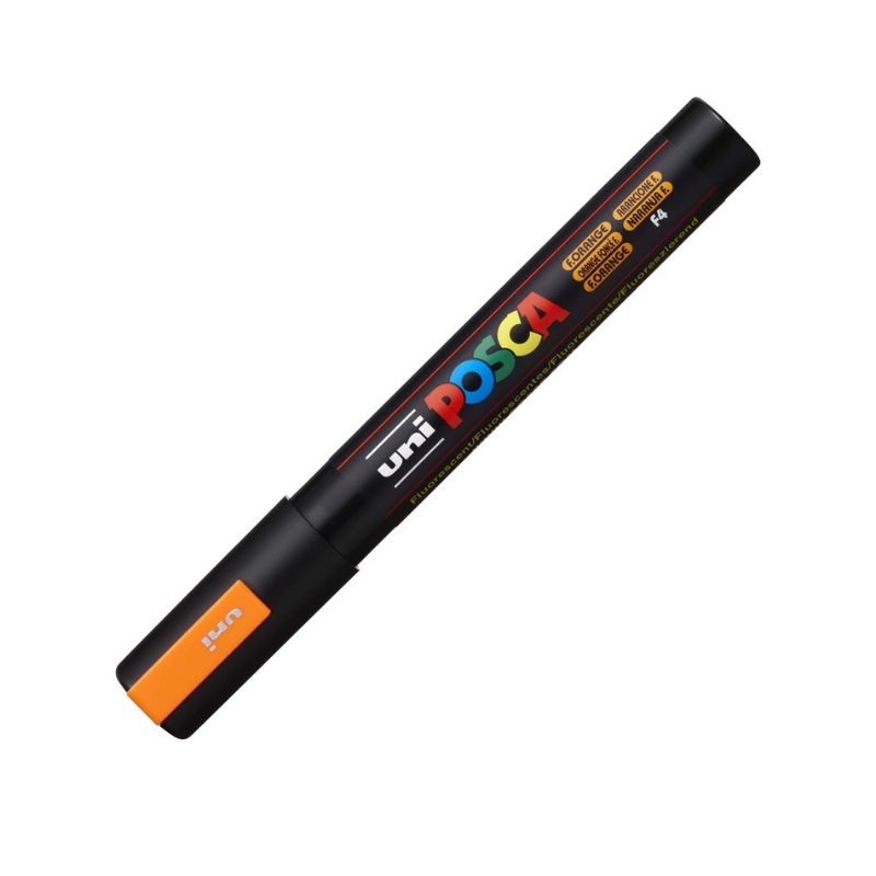 Marker Uni pc-5m Posca 1.8-2.5mm portocaliu fluorescent [2]