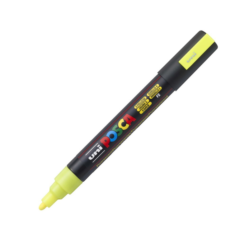 Marker Uni Posca 1,8-2,5mm galben fluorescent [3]