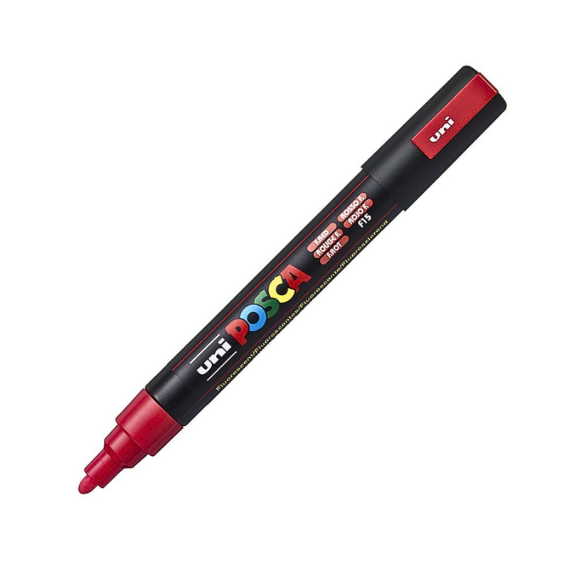 Marker Uni Posca 1,8-2,5mm rosu fluorescent [3]
