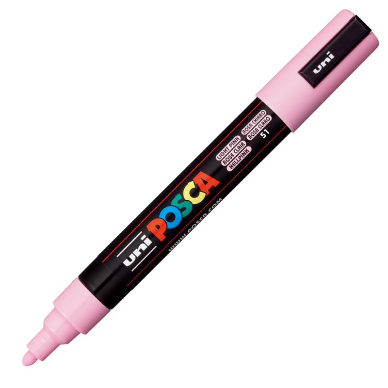 Marker UNI Posca PC-5M varf rotund 1.8-2.5mm roz [4]