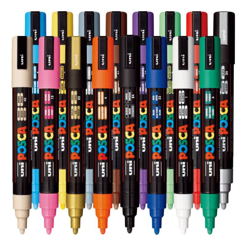 Marker Uni pc-5m Posca 1,8-2,5mm set 16 culori [2]