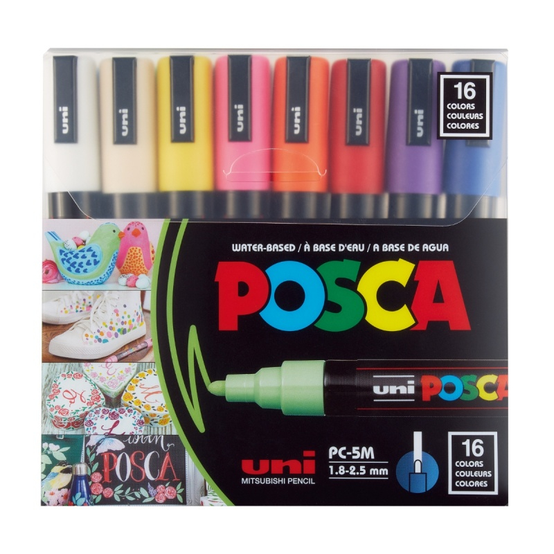 Marker Uni pc-5m Posca 1,8-2,5mm set 16 culori [4]