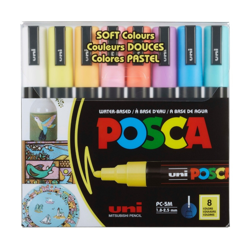 Marker Uni pc-5m Posca 1,8-2,5mm set 8 culori pastel [4]