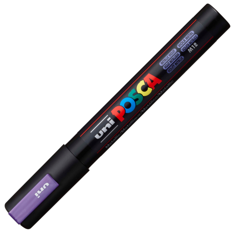 Marker UNI Posca PC-5M varf rotund 1.8-2.5mm violet metalizat [2]