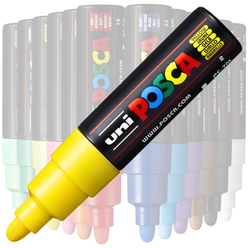 Marker Uni pc-7m Posca 4.5-5.5mm galben [1]