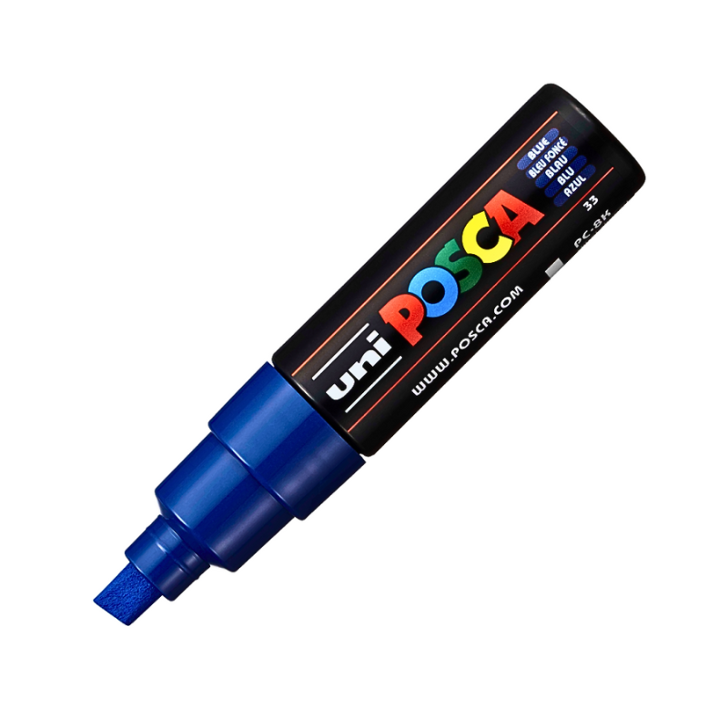 Marker Uni pc-8k Posca 8.0mm varf tesit albastru [1]