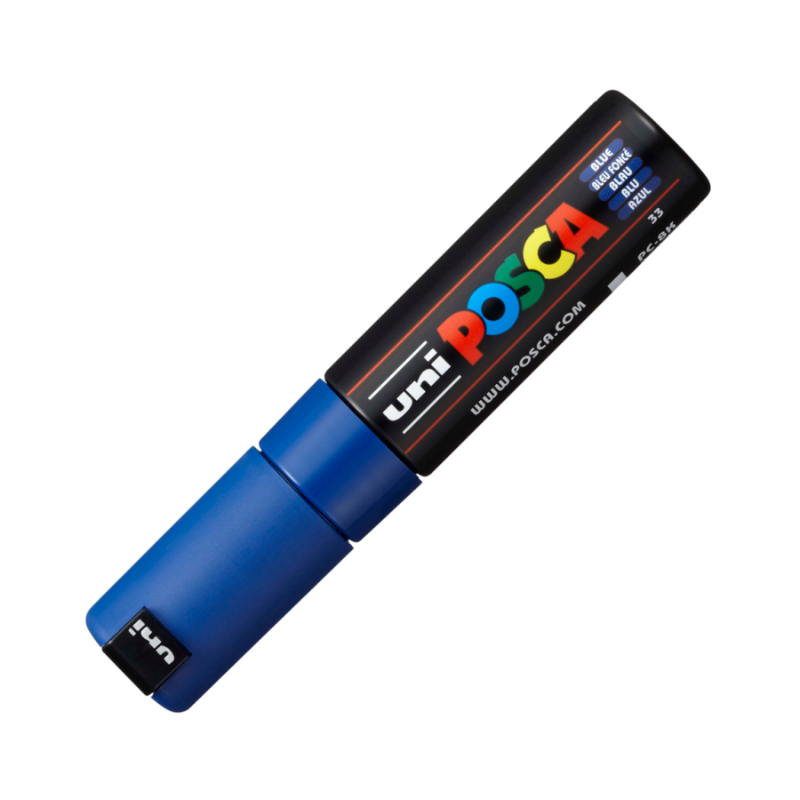 Marker Uni pc-8k Posca 8.0mm varf tesit albastru [2]
