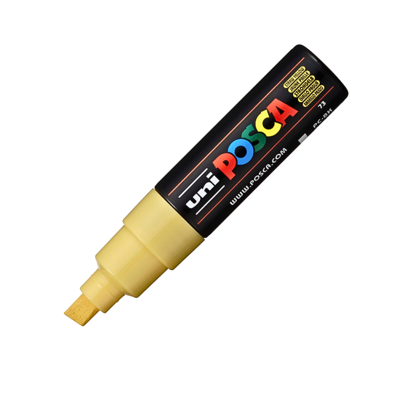Marker Uni pc-8k Posca 8.0mm varf tesit galben pai [1]