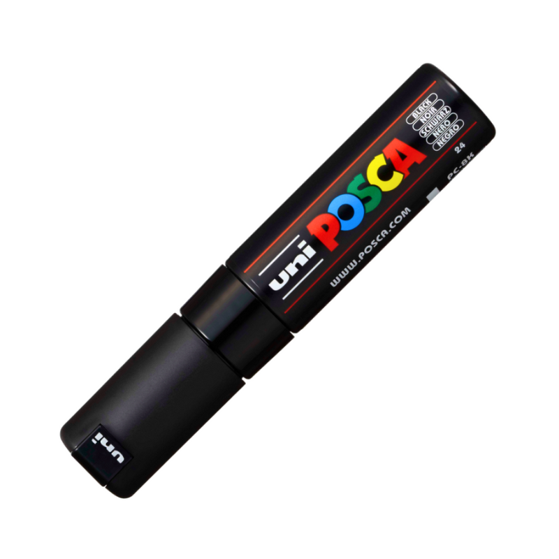 Marker Uni pc-8k Posca 8.0mm varf tesit negru [2]