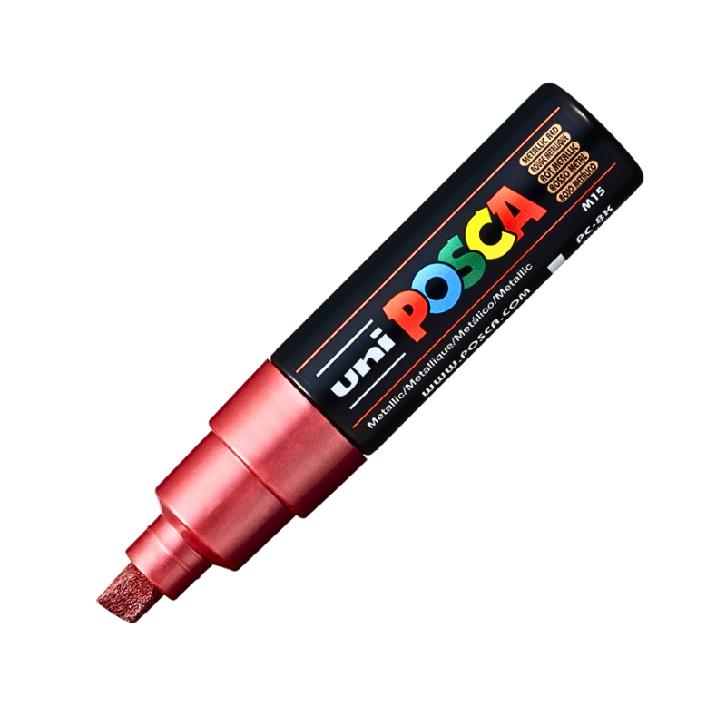Marker Uni pc-8k Posca 8.0mm varf tesit rosu metalizat [1]