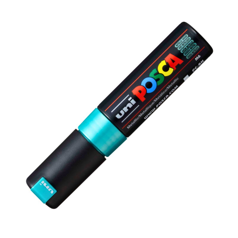 Marker Uni pc-8k Posca 8.0mm varf tesit verde metalizat [2]