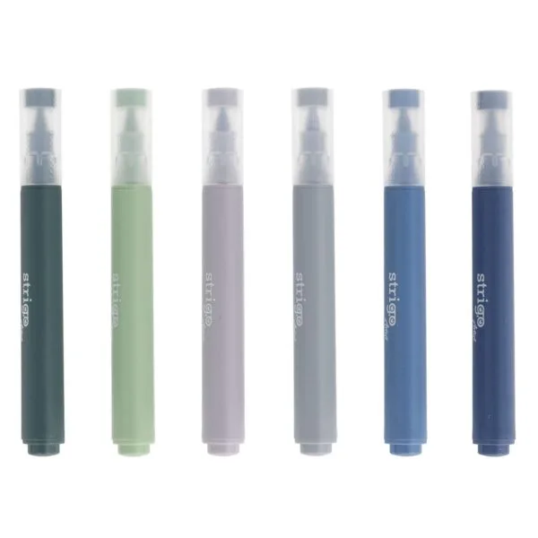 Markere acrilice tip pensula 6 culori Strigo [2]