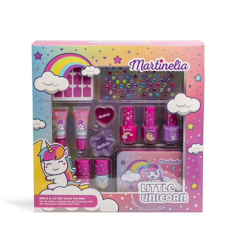 Set luciu de buze si lac unghii Martinelia Little Unicorn cu cutie metalica [3]