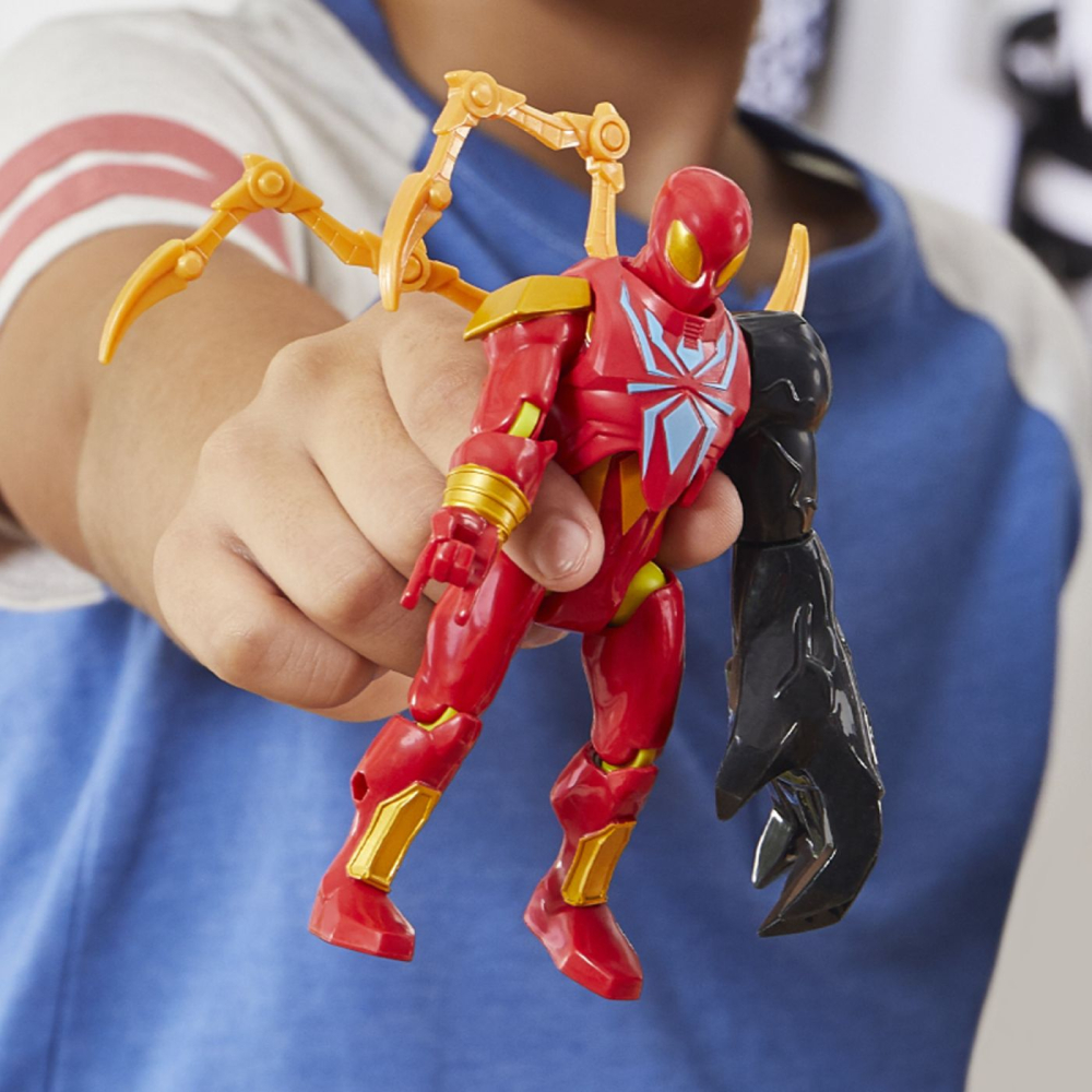 MARVEL AVENGERS MIX MASHERS FIGURINA IRON SPIDER CU ACCESORII 12CM [3]